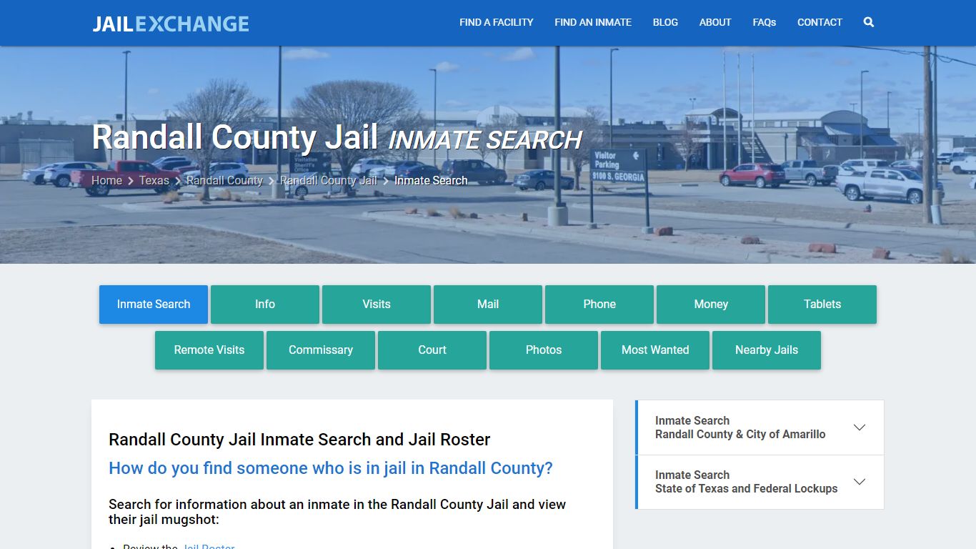 Inmate Search: Roster & Mugshots - Randall County Jail, TX